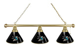 San Jose Sharks 3 Shade Billiard Light Brass