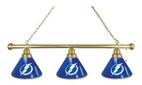 Tampa Bay Lightning 3 Shade Billiard Light Brass