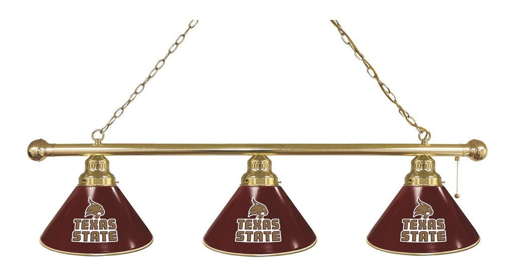 Texas State 3 Shade Billiard Light Brass