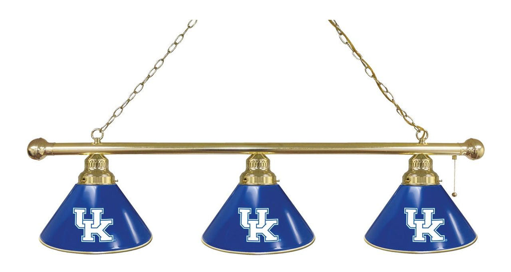 Kentucky "uk" 3 Shade Billiard Light Brass