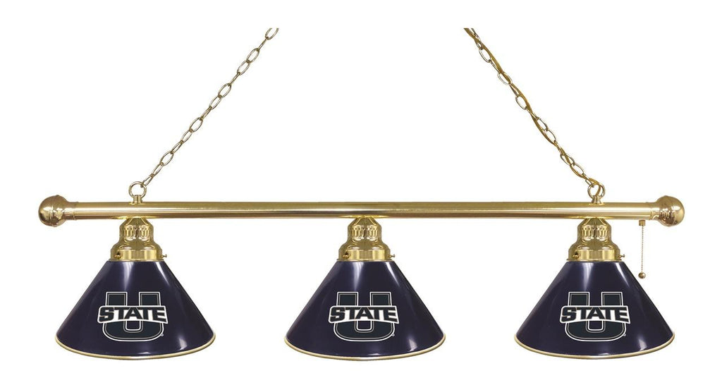 Utah State 3 Shade Billiard Light Brass