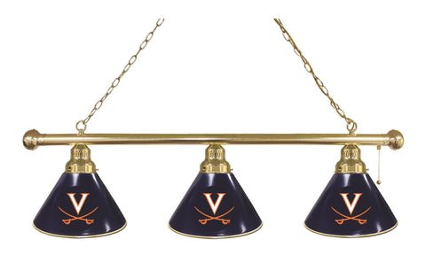 Virginia 3 Shade Billiard Light Brass