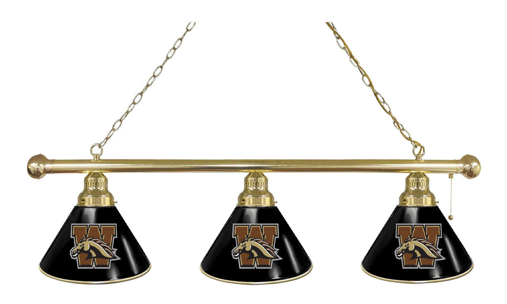 Western Michigan 3 Shade Billiard Light Brass