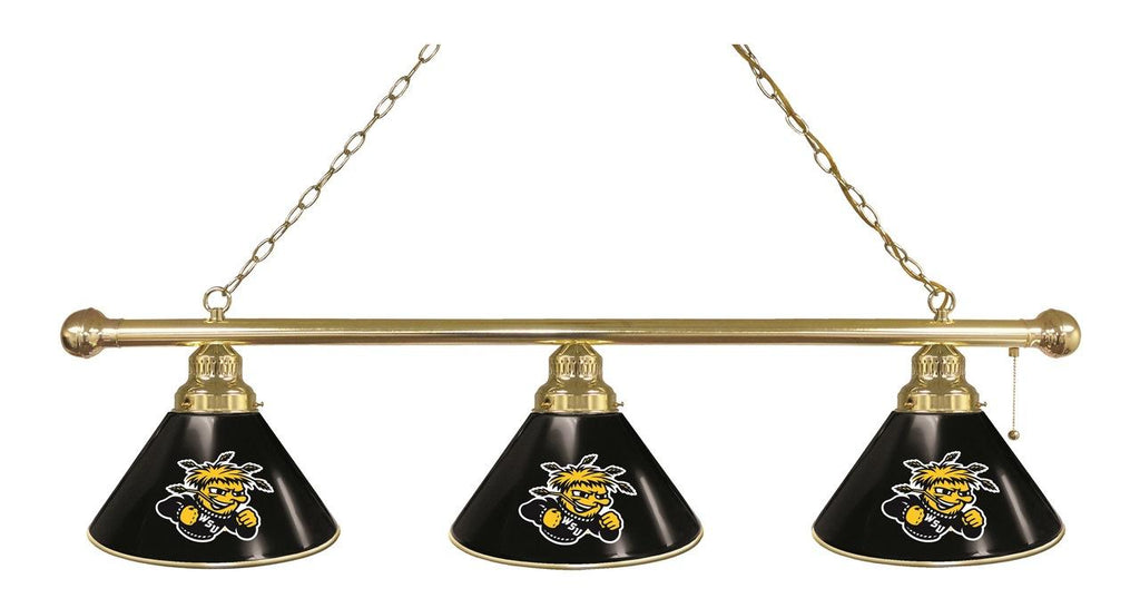 Wichita State 3 Shade Billiard Light Brass