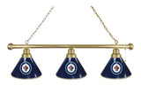 Winnipeg Jets 3 Shade Billiard Light Brass