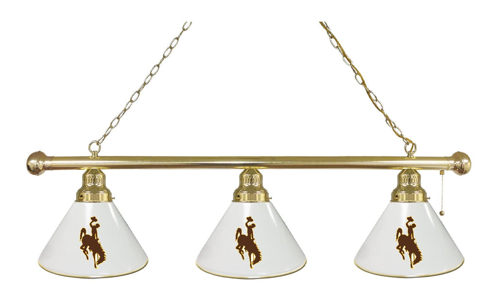 Wyoming 3 Shade Billiard Light Brass