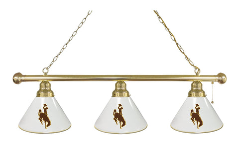 Wyoming 3 Shade Billiard Light Brass