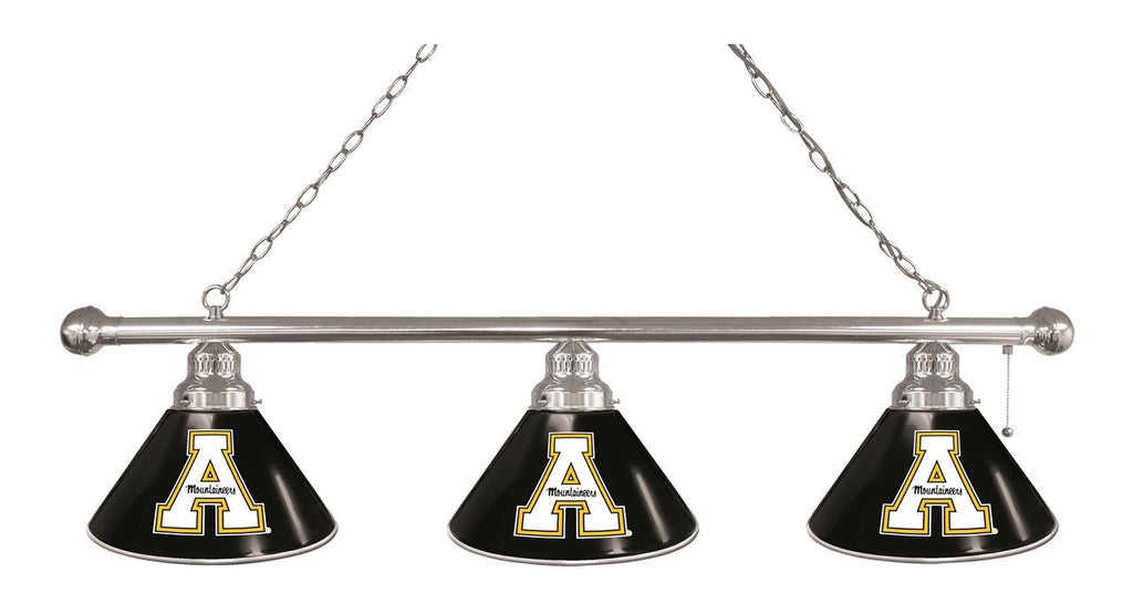 Appalachian State 3 Shade Billiard Light Chrome