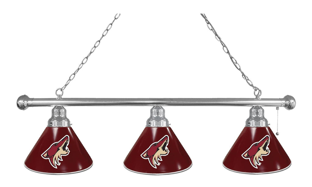 Arizona Coyotes 3 Shade Billiard Light Chrome