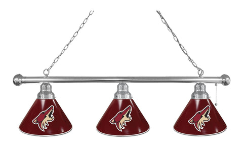 Arizona Coyotes 3 Shade Billiard Light Chrome