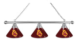 Arizona State 3 Shade Billiard Light With Sparky Logo Chrome