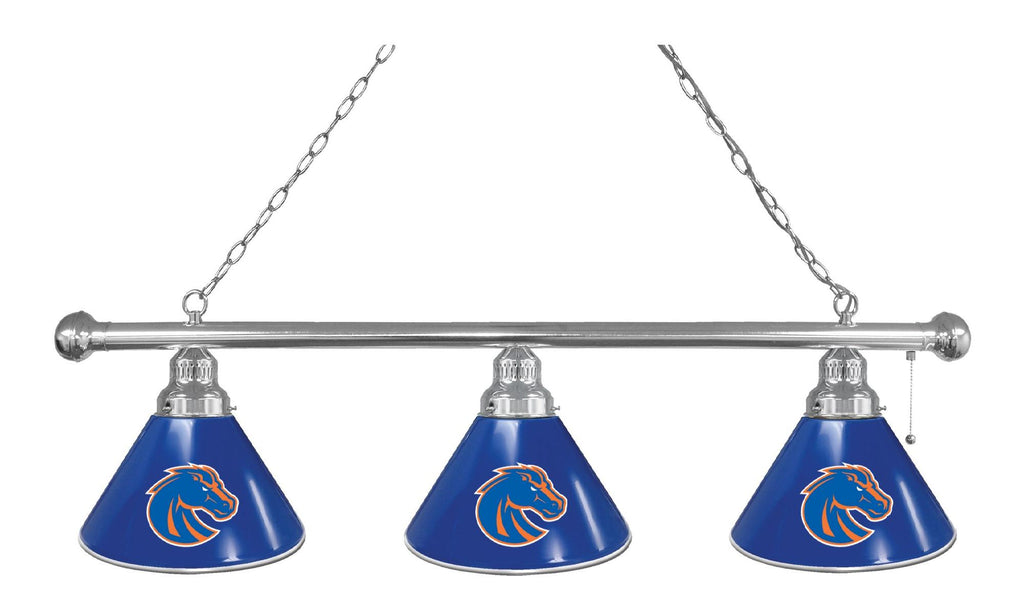 Boise State 3 Shade Billiard Light Chrome