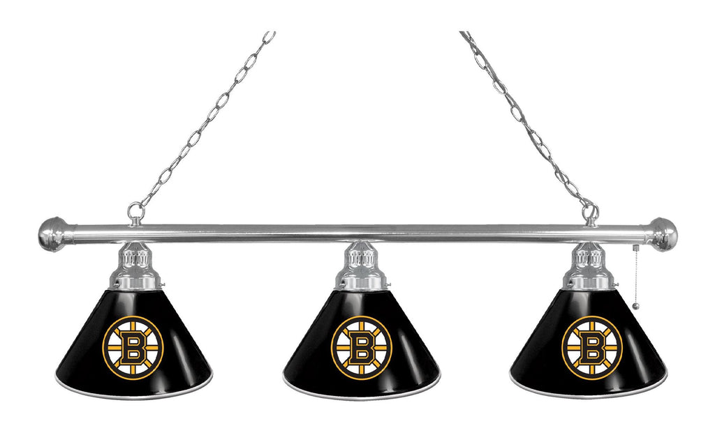 Boston Bruins 3 Shade Billiard Light Chrome