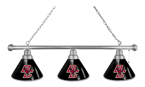 Boston College 3 Shade Billiard Light Chrome