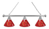 Calgary Flames 3 Shade Billiard Light Chrome