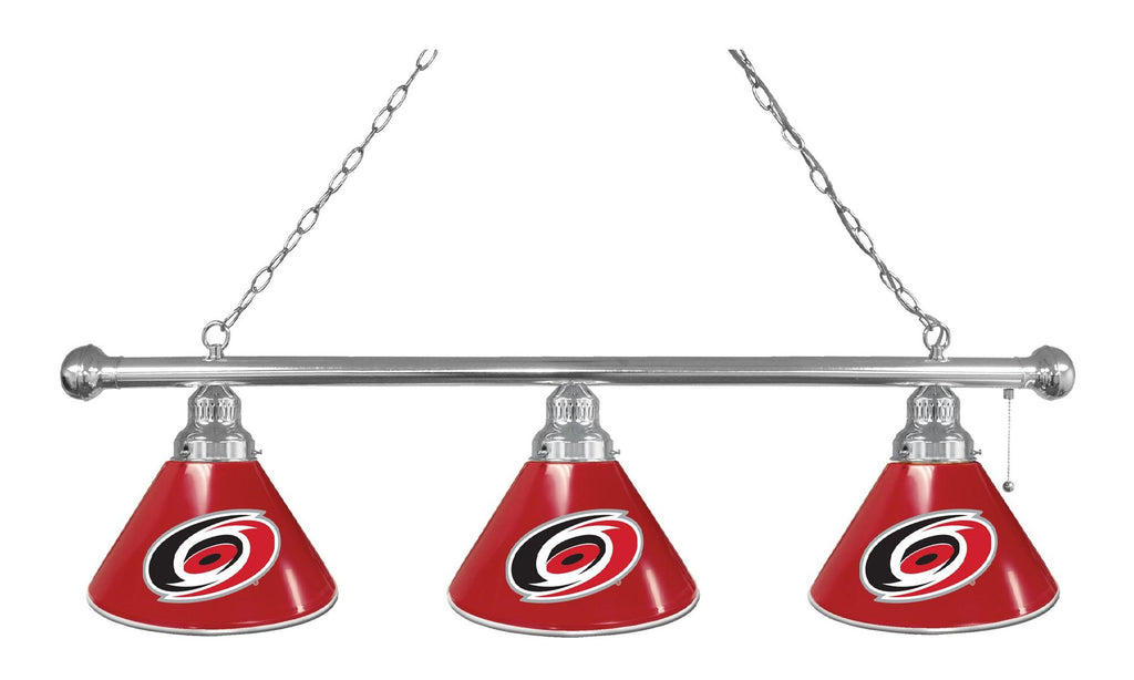 Carolina Hurricanes 3 Shade Billiard Light Chrome