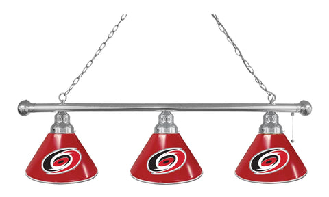 Carolina Hurricanes 3 Shade Billiard Light Chrome