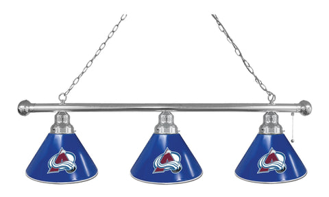 Colorado Avalanche 3 Shade Billiard Light Chrome