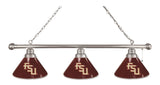 Florida State (script) 3 Shade Billiard Light Chrome