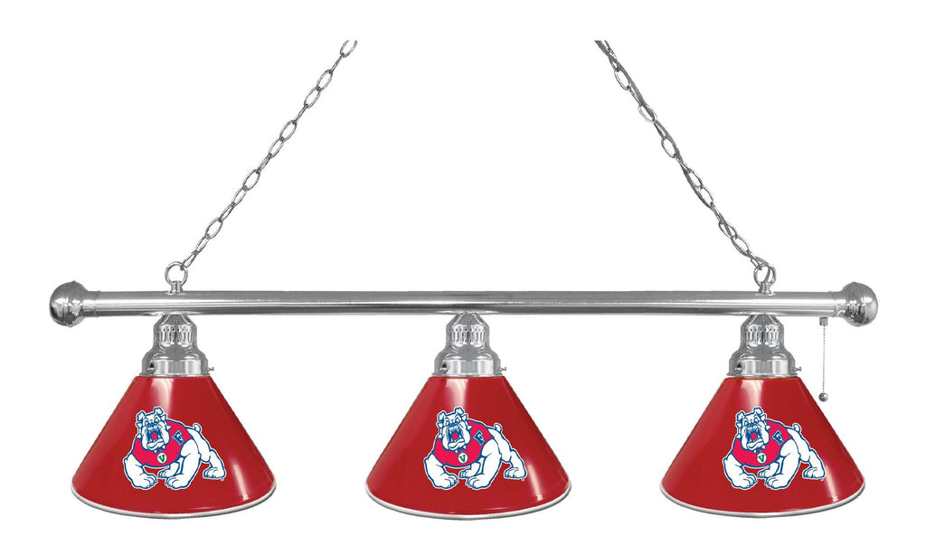 Fresno State 3 Shade Billiard Light Chrome