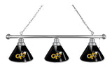 Georgia Tech 3 Shade Billiard Light Chrome