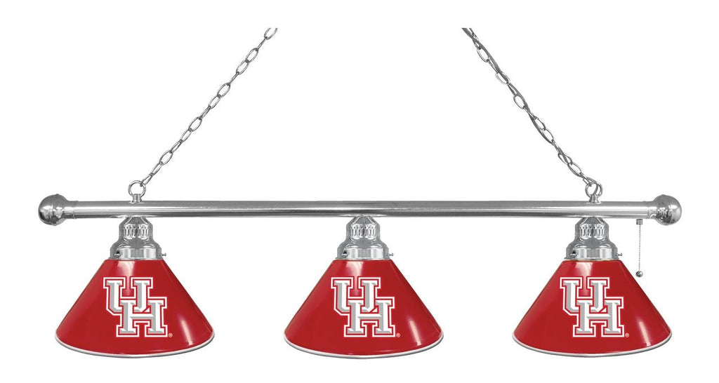 Houston 3 Shade Billiard Light Chrome