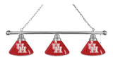 Houston 3 Shade Billiard Light Chrome