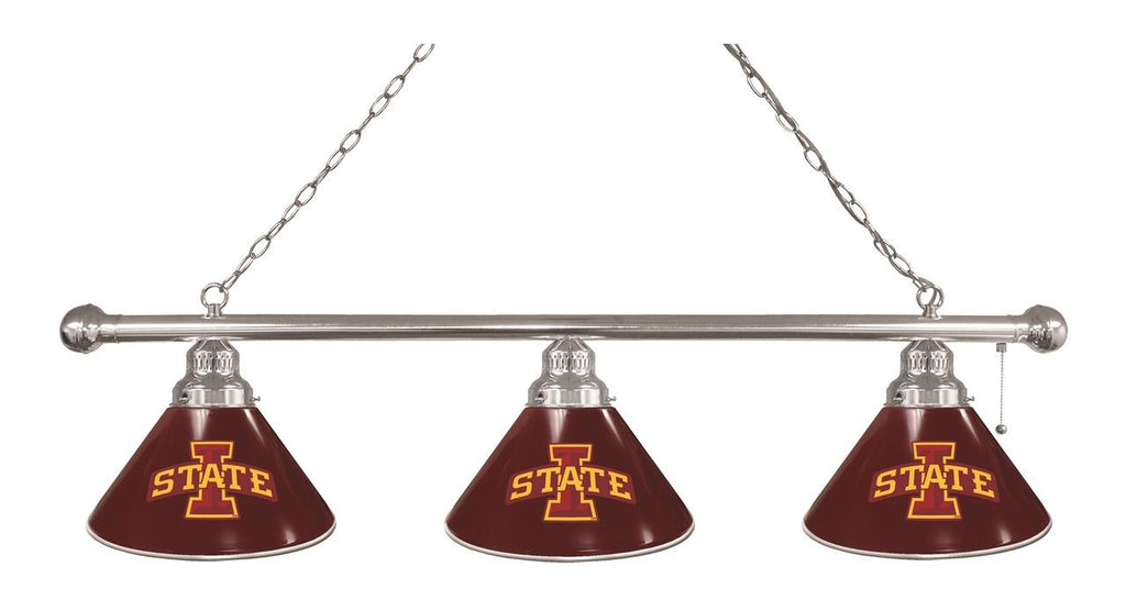 Iowa State 3 Shade Billiard Light Chrome