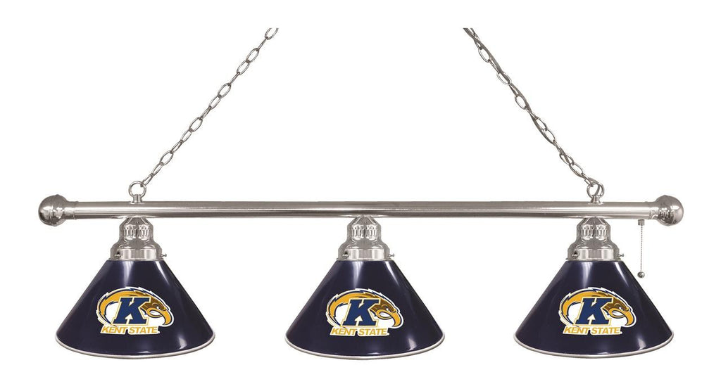 Kent State 3 Shade Billiard Light Chrome