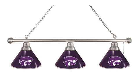 Kansas State 3 Shade Billiard Light Chrome