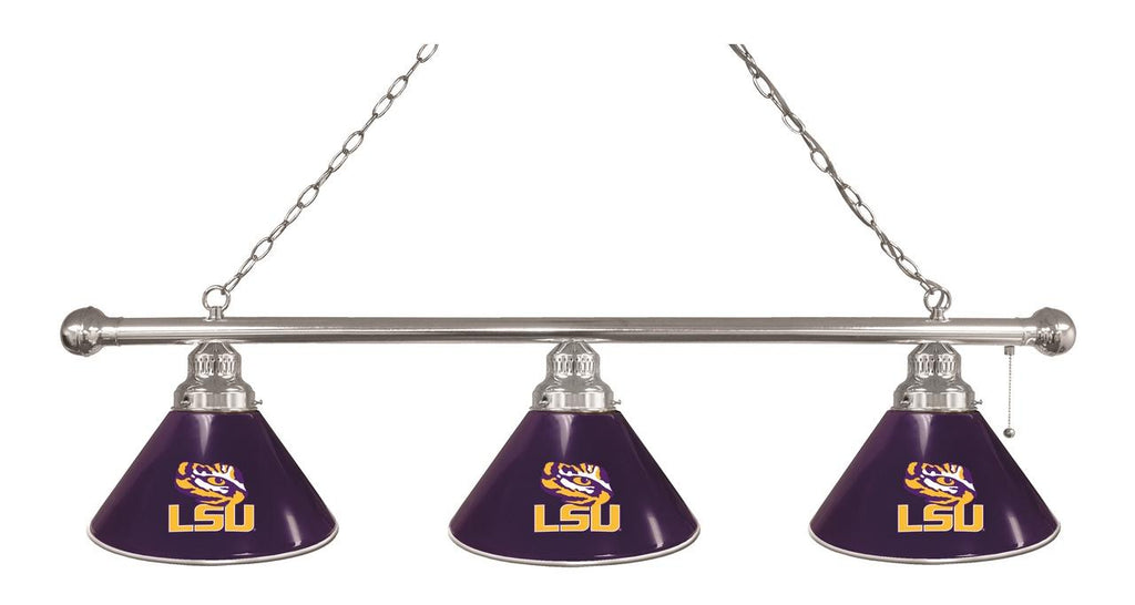 Louisiana State 3 Shade Billiard Light Chrome