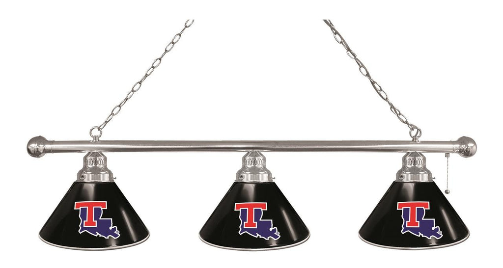 Louisiana Tech 3 Shade Billiard Light Chrome