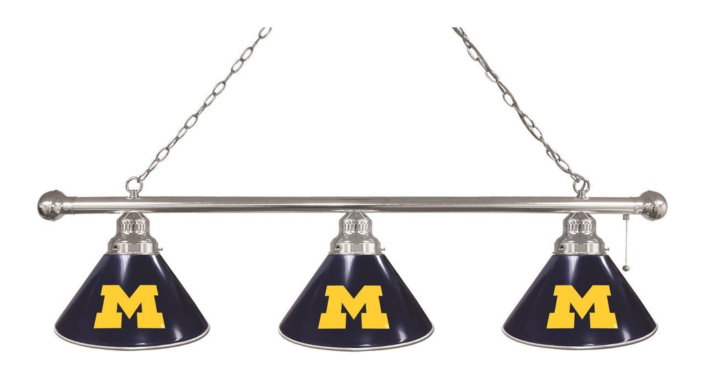 Michigan 3 Shade Billiard Light Chrome