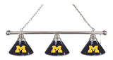 Michigan 3 Shade Billiard Light Chrome