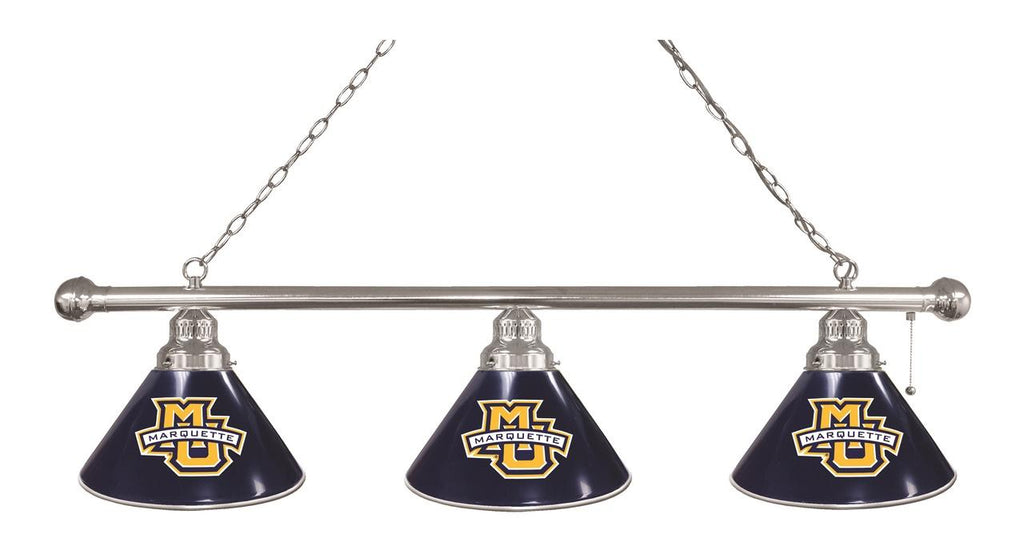 Marquette 3 Shade Billiard Light Chrome