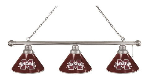 Mississippi State 3 Shade Billiard Light Chrome