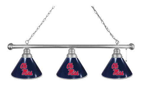 Ole' Miss 3 Shade Billiard Light Chrome