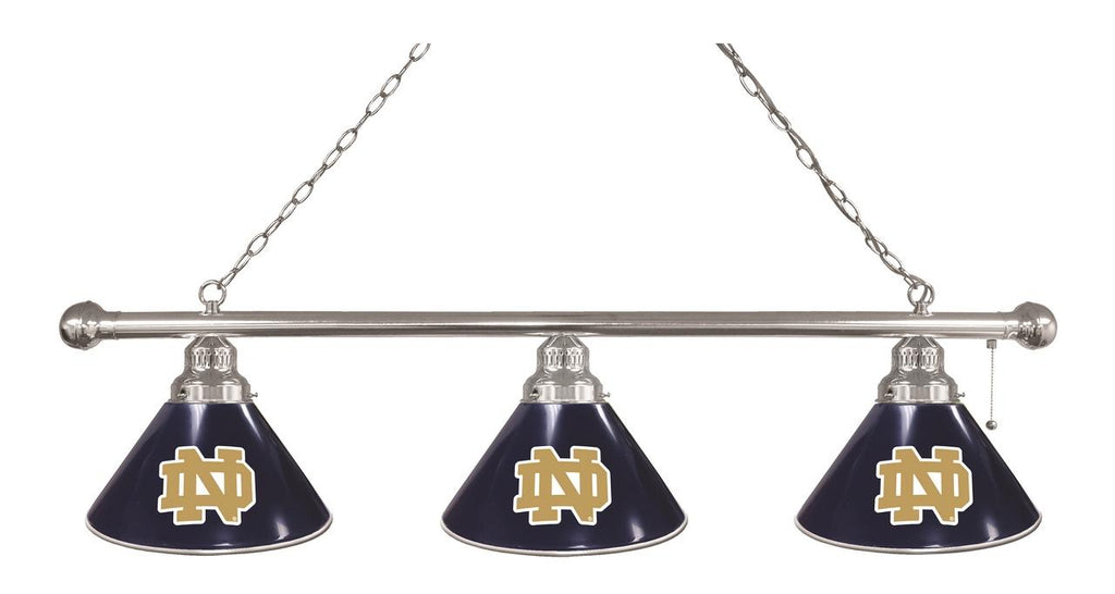 Notre Dame 3 Shade Billiard Light Chrome