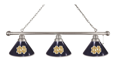 Notre Dame 3 Shade Billiard Light Chrome