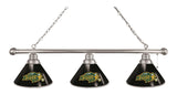 North Dakota State 3 Shade Billiard Light With Black Shades Chrome