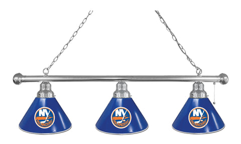 New York Islanders 3 Shade Billiard Light Chrome