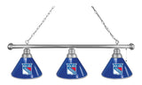 New York Rangers 3 Shade Billiard Light Chrome