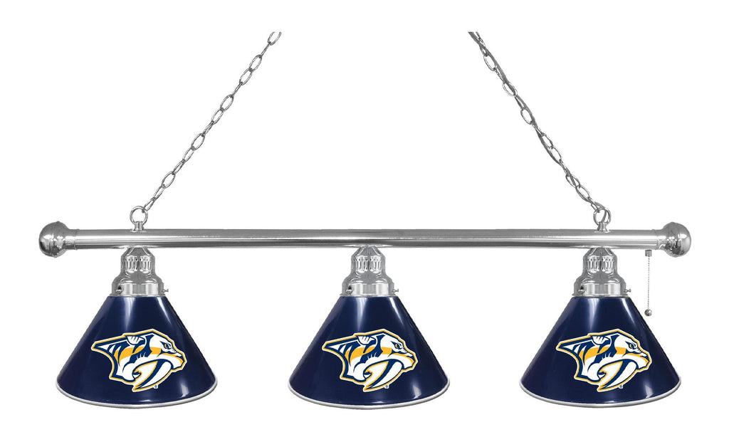 Nashville Predators 3 Shade Billiard Light Chrome