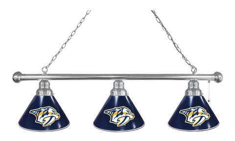 Nashville Predators 3 Shade Billiard Light Chrome