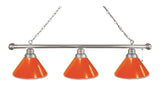 Orange 3 Shade Billiard Light Chrome