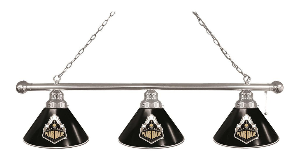 Purdue 3 Shade Billiard Light Chrome