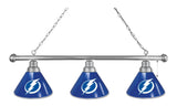 Tampa Bay Lightning 3 Shade Billiard Light Chrome