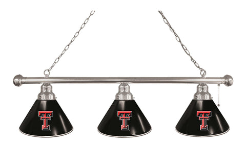 Texas Tech 3 Shade Billiard Light Chrome