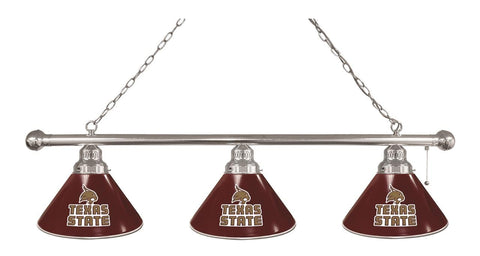 Texas State 3 Shade Billiard Light Chrome