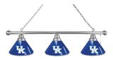 Kentucky "uk" 3 Shade Billiard Light Chrome